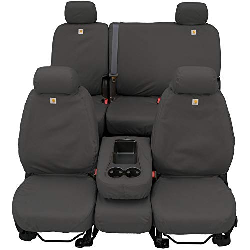 Covercraft Carhartt SeatSaver Custom Seat Covers for 2016-2023 Toyota Tacoma, SSC2509CAGY, 1st Row Bucket Seats, Gravel