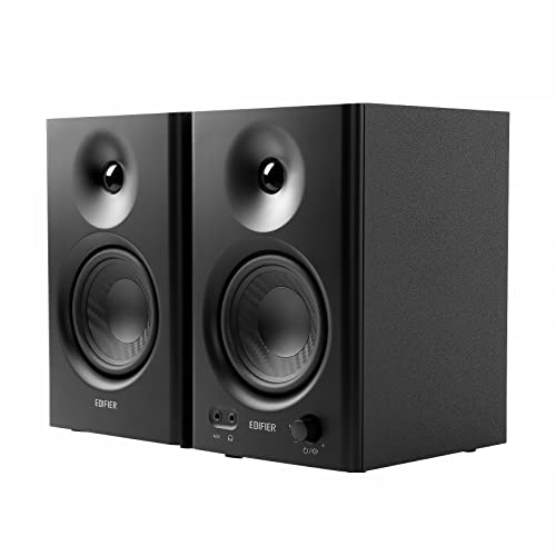 Edifier MR4 Studio Auxiliary Powered Monitor Speakers, 4 Active Near-Field Monitor Black