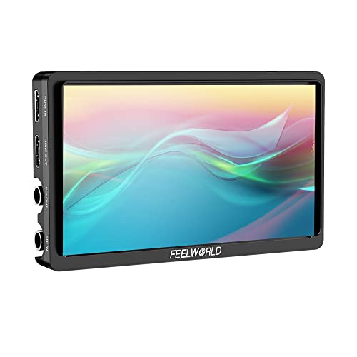 FEELWORLD FW568S 6 Inch SDI Field Monitor Full HD 1920x1080 IPS DSLR Camera Monitor with Waveform LUT Peak Video Focus F970 External Power and Install Kit 3G SDI 4K HDMI Input 8.4 V DC Output