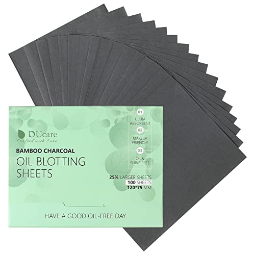 Oil Blotting Sheets for Face, DUcare 100 Counts Green Tea Blotting Paper For Oily Skin, Oil Absorbing Sheets For Face