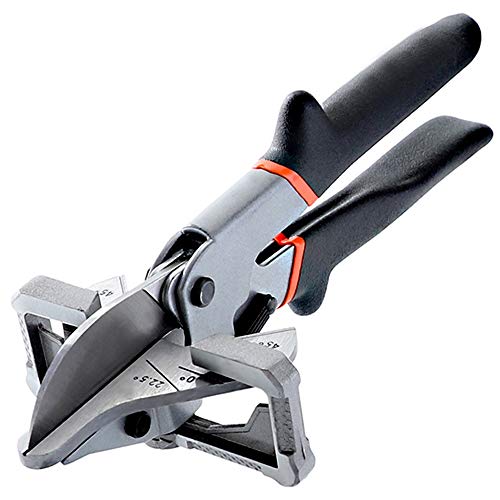 Beymill Chamfer Cutter Multi Angle Miter Shear 0-135Adjustable Trimming Scissors Stainless Steel Shear for Cutting of Angular Moulding, Soft Wood, Plastic, PVC