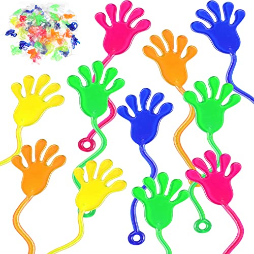 Chivao 500 Pcs Mini Sticky Hands Toys Bulk Stretchy Sticky Toys for Slap Hands Sticky Toys for Classroom Birthday Party Favors ,1 1/4 Inch