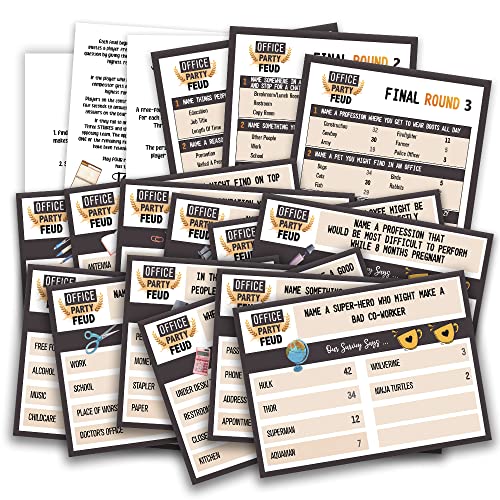 Office Party Friendly Feud Quiz, Work Feud Quiz, Office Party Games, Team Building Games, Holiday Party Games for Work Parties, Workplace Trivia Game, Feud Trivia Quiz (O01)