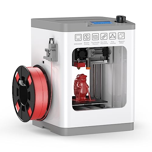 WEEDO Tina2 3D Printers, Fully Assembled and Auto Leveling Mini 3D Printers for Kids and Beginners, Removable Plateform, Small Enclosed FDM 3D Printers for Home Use, Build Volume 3.9x4.7x3.9 Inch