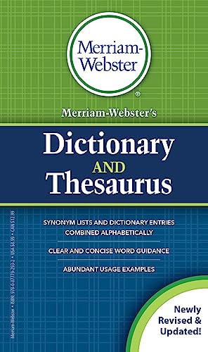 Merriam-Webster's Dictionary and Thesaurus, Newest Edition, Mass-Market Paperback