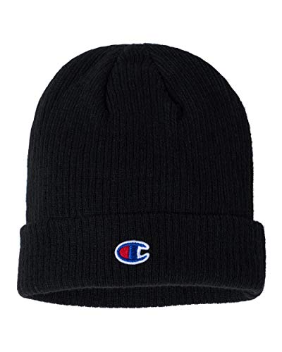 Champion Ribbed Knit Cap One Size Black