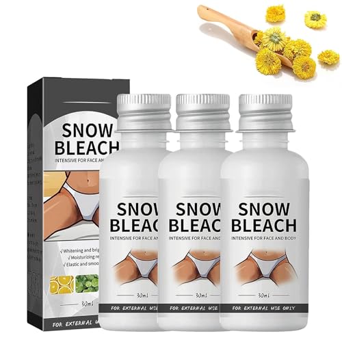 3 Pcs Snow Bleach Cream for Private Part, Intimate Areas-Underarm, Neck, Armpit, Knees, Elbows, Dark Spot Remover Cream for Face and Body.