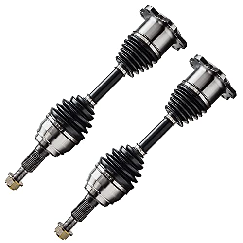 Detroit Axle - 4WD Front CV Axle Shafts for Chevy GMC Silverado Sierra Yukon XL Avalanche 1500 K1500 K2500 Pickup Suburban Tahoe Blazer Escalade ESV EXT 6 Lugs CV Axle Shafts Assembly Pair Replacement