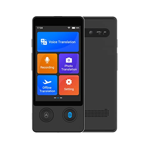 ANFIER Offline Language Translator Device [Latest AI Voice Translator - W12] 144 Languages and Accents 97% Accuracy with 3.7 inch Touchscreen Instant Two Way Translation