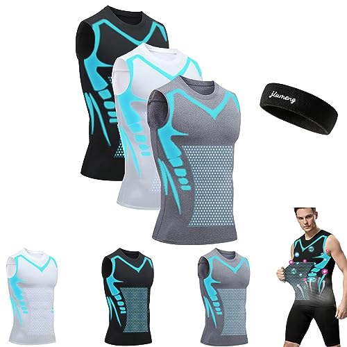 tarcegta 2023 New Version Ionic Shaping Sleeveless Shirt, Version ENERGXCEL Ionic Shaping Sleeveless T-Shirt (2XL, 3pcs)