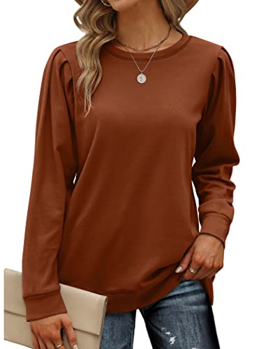 Geifa Sweaters for Women Trendy Fall Sweatshirts Pullover Long Sleeve Tee Shirts Dressy XL