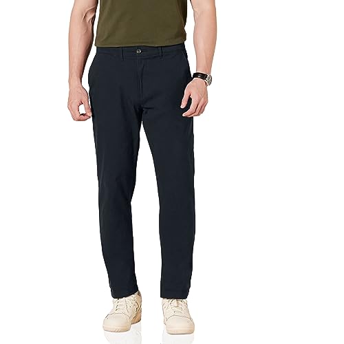 Amazon Essentials Men's Athletic-Fit Casual Stretch Chino Pant (Available in Big & Tall), Black, 38W x 32L