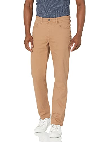 Amazon Essentials Men's Straight-Fit 5-Pocket Comfort Stretch Chino Pant (Previously Goodthreads), Light Khaki Brown, 36W x 32L