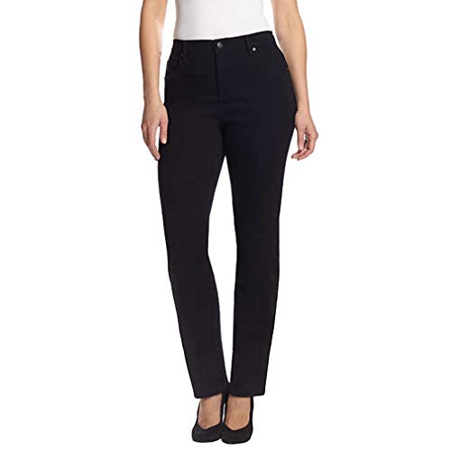 Gloria Vanderbilt Women's Amanda Classic High Rise Tapered Jean, Black, 10 Regular