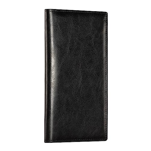 CoBak Premium Leather Checkbook Cover - RFID Blocking, Classic Design, Slim & Durable - Perfect for Personal & Business Checks