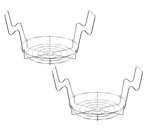 Concord 12" Stainless Steel Canning Rack. Holds 8 Pint or 7 Quart Jars. No Rust, Extra Stability. FITS IN POT WITH AT LEAST 12.5" WIDTH. BULK PACKS (2 Pack)