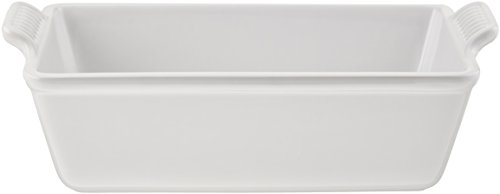 Le Creuset Stoneware Heritage Loaf Pan, 9" x 5" x 3" (1.5 qt.), White