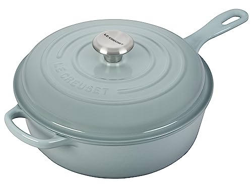 Le Creuset Enameled Cast Iron Signature Cassadou, 3.75qt., Sea Salt