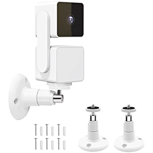 Pefecon Wall Mount for Wyze Cam Pan V3, 2 Pack 360 Degree Swivel Adjustable Wall Mount Bracket for Wyze Outdoor Indoor Camera System (Wyze Camera is NOT Included)