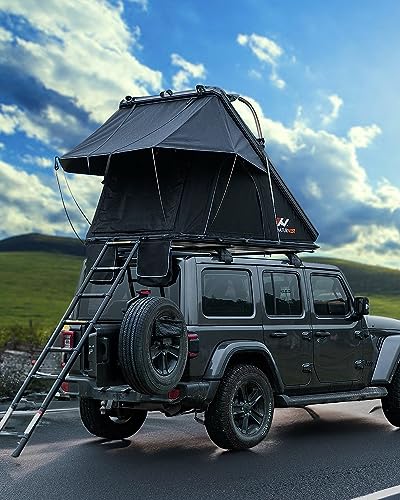 Naturnest Rooftop Tent Hard Shell, Roof Top Tent for Truck SUV Jeep Car Camping Tent, Hard Shell Rooftop Tent Overland Tent, Hardshell Rooftop Tent, Car Roof Tent Best Truck Tents That Attach to SUV