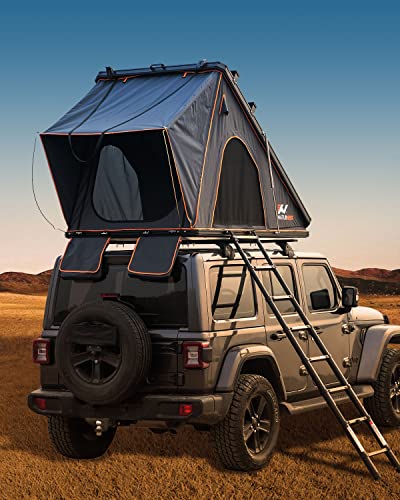 Naturnest Hardshell Rooftop Tent for Car Jeep SUV Truck, Hard Shell Van RTT Car SUV Truck Tents for Camping, Pop Up Rooftop Tent Hard Shell for Camping, Roof Top Tent Camping Car Roof Tent Naturenest