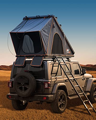 BAMACAR Naturnest Pop Up Hardshell Rooftop Tents for Camping, Rooftop Tent for SUV Truck Jeep Car, Rooftop Tent Hard Shell, Car Roof Tent, Van Truck Bed Tent Roof Top Tent for Camping SUV Naturenest