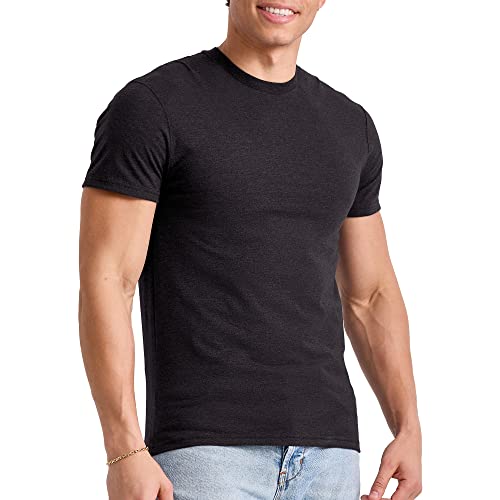 Hanes Originals Short Sleeve, 100% Cotton Tees for Men, Crewneck T-Shirt, Black, X Large