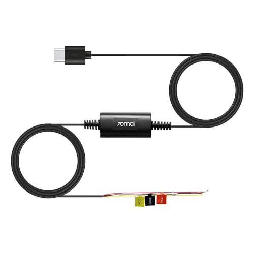 70mai Hardwire Kit UP03, 10ft Mini USB for 70mai Car Dash Cams, 12V-30V to 5V/2.4A, Low Voltage Protection, 24 Hour Parking Surveillance Power Supply for 70mai Dash Cam Omni, M500