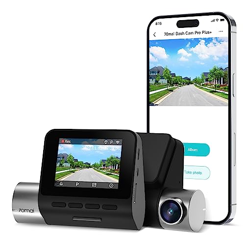 70mai True 2.7K 1944P Ultra Full HD with Optional Rear Dash Cam A500S, Sony IMX335, Built-in WiFi GPS Smart Dash Camera for Cars, ADAS, 2'' IPS LCD Screen, 140 FOV, WDR, Night Vision