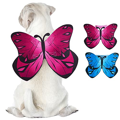 Butterfly Wings for Dogs Halloween Costumes for Dogs, Dog Cat Butterfly Wings Butterfly Dog Costume for Halloween Christmas, Butterfly Wings for Cat Dog Wings for Small Medium Large Dogs