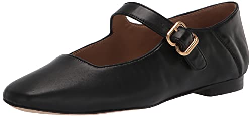 Sam Edelman Women's Michaela Mary Jane Flat, Black Leather, 9