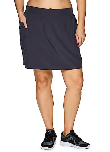 RBX Active Women's Plus Size Athletic Stretch Woven Flat Front Golf/Tennis Skort