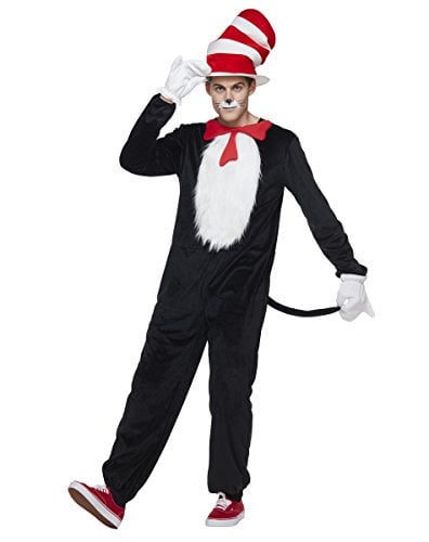 Spirit Halloween Dr. Suess Adult The Cat in the Hat Costume | Officially Licensed | Group Costume | Dr. Suess Cosplay