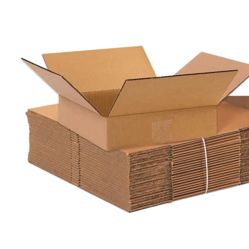 BOX USA Shipping Boxes Flat 16"L x 16"W x 6"H, 25-Pack | Corrugated Cardboard Box for Packing, Moving and Storage