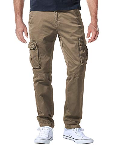Match Men's Casual Wild Cargo Pants Outdoors Work Wear #6062(34,Dark Khaki)