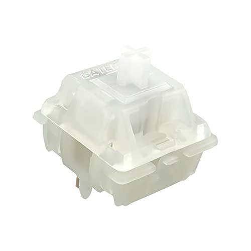 kutethy Gateron Switches Milky White Mechanical Keyboard Yellow 5pins for All MX Mechanical Keyboard(72 Pcs, White)