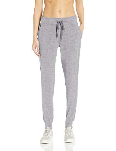 Amazon Essentials Women's Brushed Tech Stretch Jogger Pant (Available in Plus Size), Grey Space Dye, Small