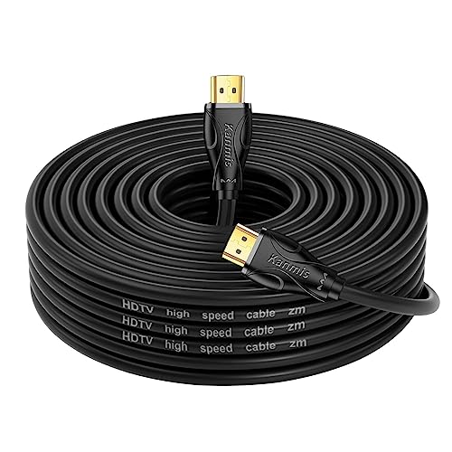 4K HDMI Cable 25ft, High Speed Hdmi Cables (HDMI2.0,18Gbps,1080P)-Ethernet Audio Return Video 4K HDMI Cable, Ultra High Speed Gold Plated Connectors, Compatible with Playstation Arc PS3 PS4 PC HDTV