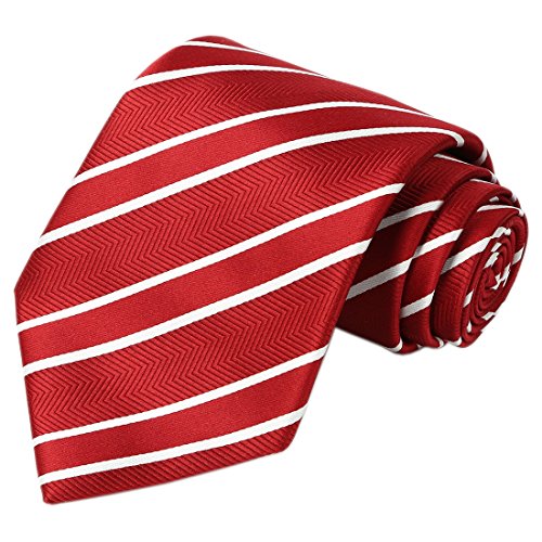 KissTies Mens Necktie Extra Long Tie Candy Red 63'' XL