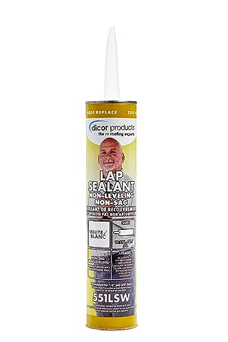 Dicor 551LSW-1 Non-Sag Roof Lap Sealant - White, 10.3 oz. Tube for RV and Motorhome Roofs