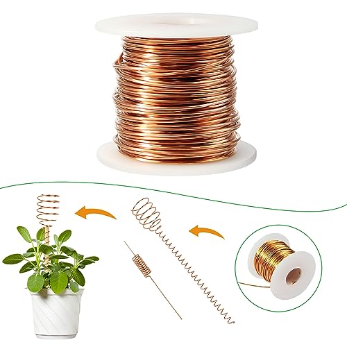 Copper Wire for Electroculture,99.9% Pure Copper Wire for Electroculture Copper Gardening Antenna Making, (16 Gauge, 135 Feet / 41m, 1.1 Pound)