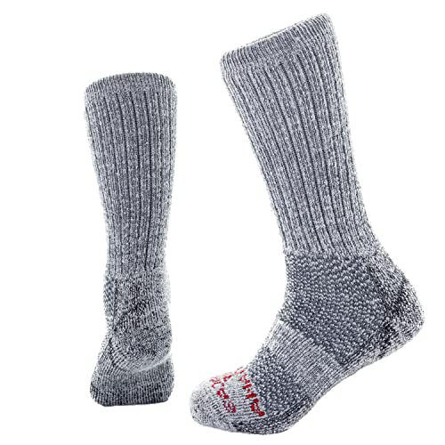 Alpacas of Montana Extra Cushion Alpaca Boot Socks - Breathable, Wicking (Gray, Small)
