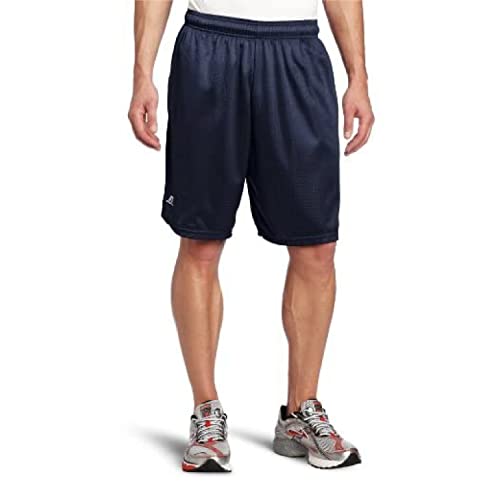 Russell Athletics Men's Mesh Shorts - Versatile Workout Attire with Pockets, Dry Fit Performance for Gym and Workouts, Navy, Large