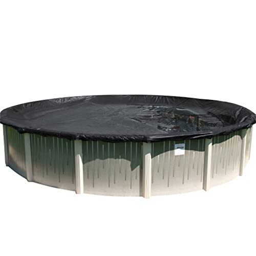 Buffalo Blizzard Micro Mesh Black Winter Cover for 27 or 28-Foot Round Above-Ground Swimming Pools | Allows Rain or Melted Snow to Pass Through | Covers Include 3-Feet of Overlap to Measure 31-Feet
