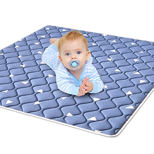 Premium Foam Baby Play Mat 50" X 50", Thicken One-Piece Crawling Mat, Non-Slip Cushioned Baby Mats for Playing, Activity Playmats for Infants, Babies, Toddlers, Washable Baby Playmat Floor Mat