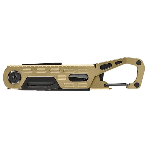 Gerber Gear Stake Out 11-in-1 Multi-tool - 2.2" Plain Edge Blade, Tent Stake Puller, Carabiner Carry - EDC Gear and Equipment - Bronze