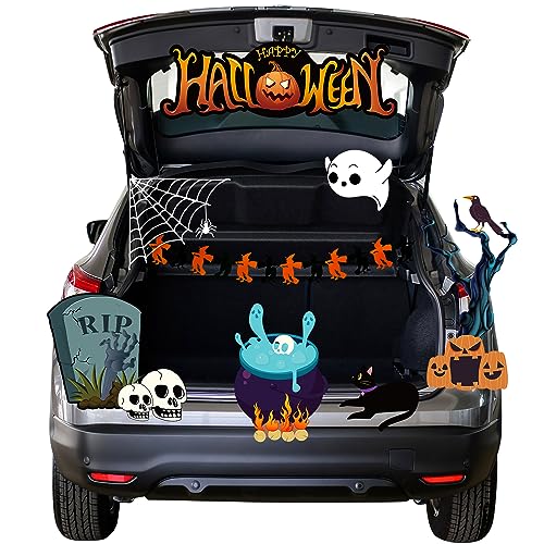 Digi4U Trunk or Treat Car Decorations Kit,Halloween Car Decorations for SUV,Halloween Decor for Garage Door Entryway Archway