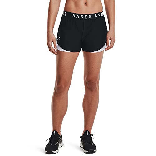 Under Armour womens Play Up 3.0 Shorts , Black (002)/White , Small