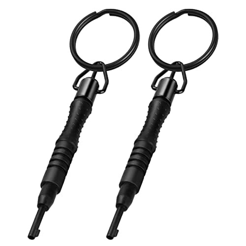 JOTOVO Round Swivel Key, Universal Cuff Key with Detachable Keyring Fits for All Standard Series of Hand Cuffs - 2 Pack