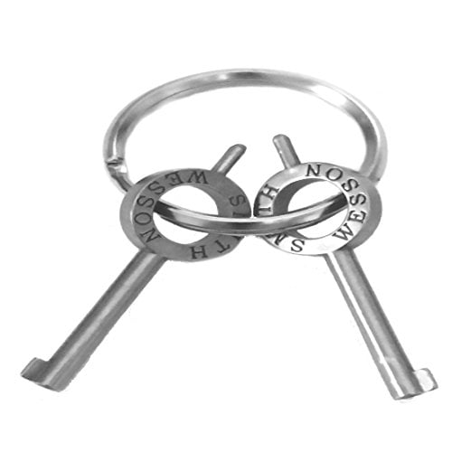 2 Authentic Smith & Wesson Handcuff Key for unisex adultS&W Models 100, 300, 1850, 1900 with Key Ring